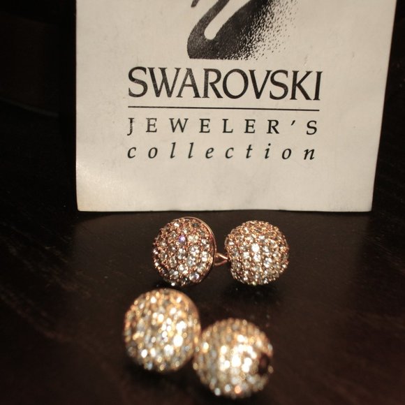 Vintage authentic Swarovski crystal cuff bracelet & dangle earring set - Picture 8 of 14